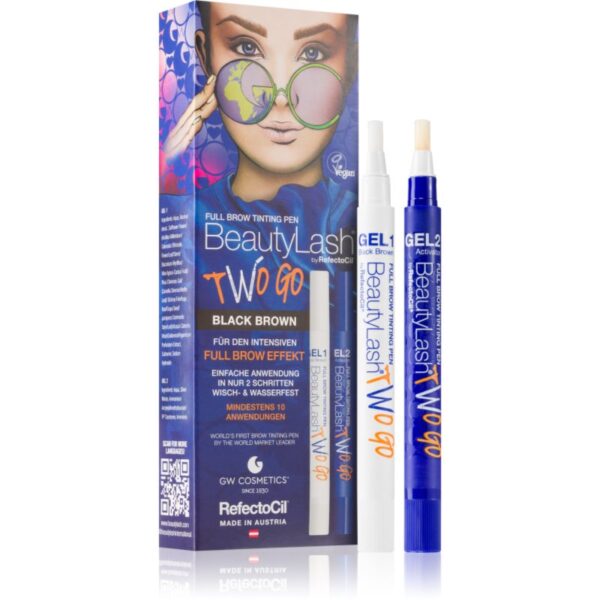 RefectoCil BeautyLash Two Go culoare pentru sprancene culoare Black Brown 2x15 ml-Țena