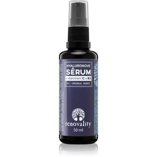 Renovality Original Series Hyaluronic Serum with Vitamin C and B3 ser facial pentru toate tipurile de ten 50 ml-Țena