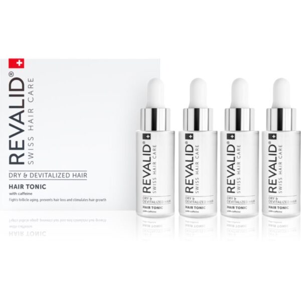 Revalid Hair Tonic tonic energizant cu cofeină stimuleaza cresterea parului 4x30 ml-ro