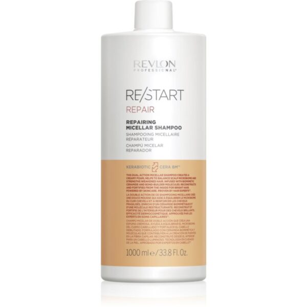 Revlon Professional Re/Start Recovery șampon micelar pentru parul deteriorat si fragil 1000 ml-Țena