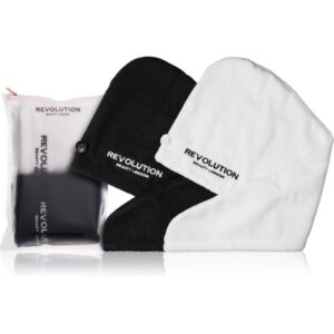 Revolution Haircare Microfibre Hair Wraps prosop pentru păr culoare Black/White 2 buc-ro