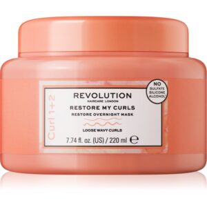 Revolution Haircare My Curls 1+2 Restore My Curls masca de noapte cu efect de regenerare pentru parul cret 220 ml-Țena