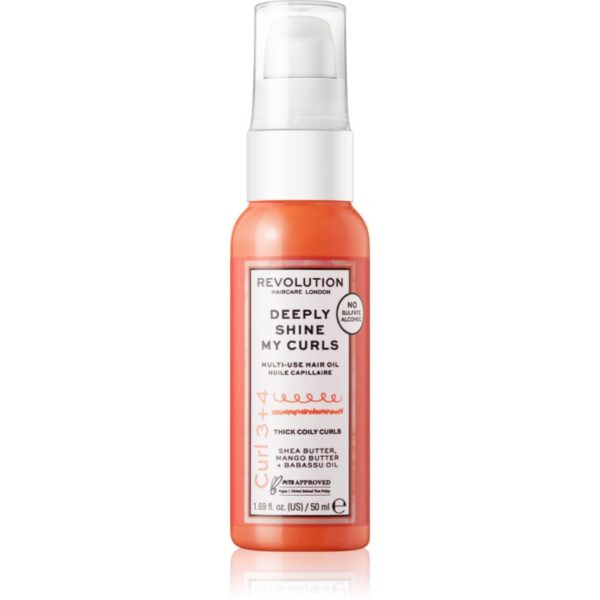 Revolution Haircare My Curls 3+4 Deeply Shine My Curls ulei multifunctional pentru păr creț 50 ml-Țena