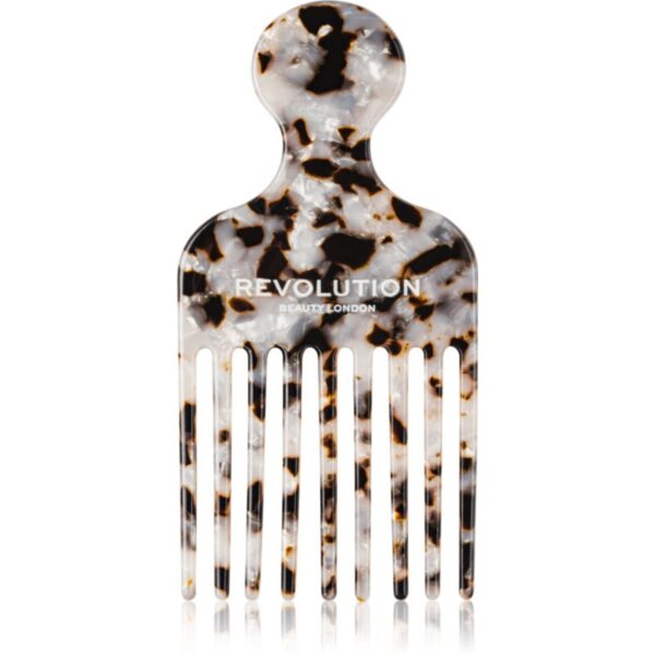 Revolution Haircare Natural Curl Afro Pick Comb pieptene pentru păr creț culoare Tortoiseshell 1 buc-ro