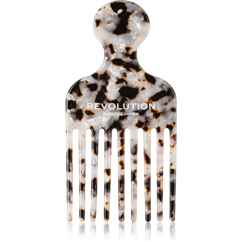 Revolution Haircare Natural Curl Afro Pick Comb pieptene pentru păr creț culoare Tortoiseshell 1 buc-ro