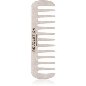 Revolution Haircare Natural Curl Wide Tooth Comb pieptene de păr pentru par ondulat si cret culoare White 1 buc-ro