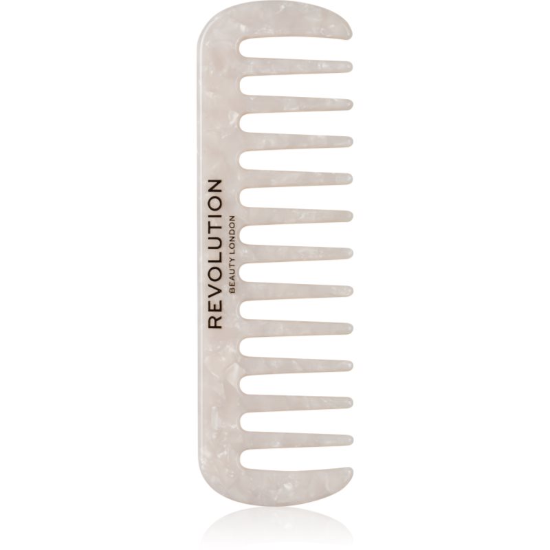 Revolution Haircare Natural Curl Wide Tooth Comb pieptene de păr pentru par ondulat si cret culoare White 1 buc-ro