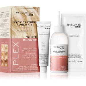 Revolution Haircare Plex Bond Restore Kit set pentru a evidentia culoarea parului culoare White Blonde-ro