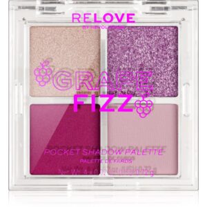 Revolution Relove Pocket Palette paletă cu farduri de ochi culoare Grape Fizz 4x0.72 g-ro