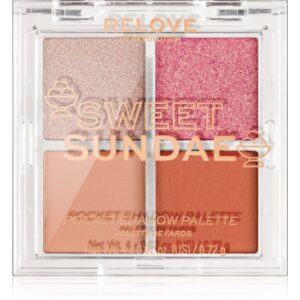 Revolution Relove Pocket Palette paletă cu farduri de ochi culoare Sweet Sundae 4x0.72 g-ro