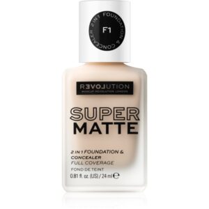 Revolution Relove Super Matte Foundation machiaj matifiant de lungă durată culoare F1 24 ml-ro