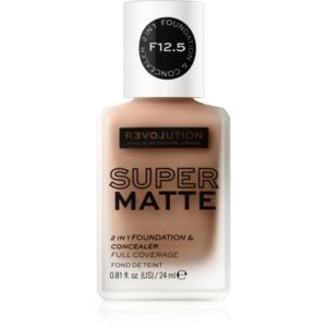 Revolution Relove Super Matte Foundation machiaj matifiant de lungă durată culoare F12.5 24 ml-ro