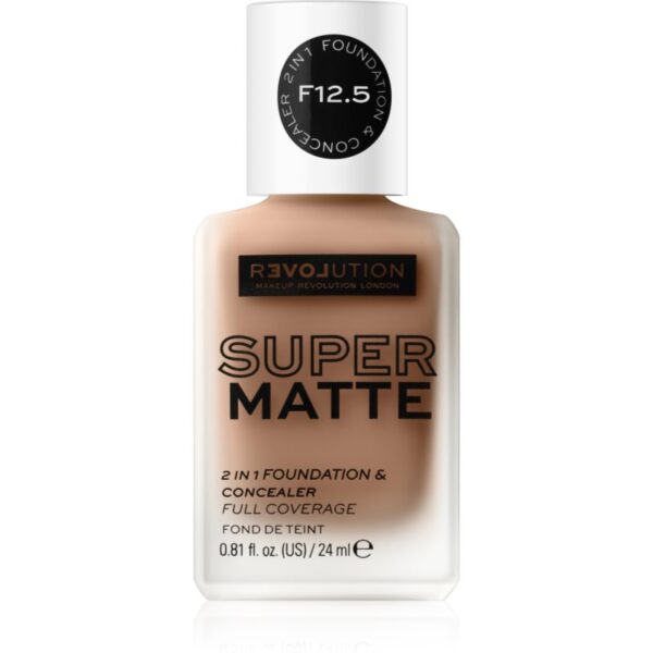 Revolution Relove Super Matte Foundation machiaj matifiant de lungă durată culoare F12.5 24 ml-ro