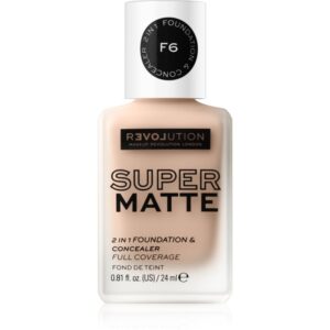 Revolution Relove Super Matte Foundation machiaj matifiant de lungă durată culoare F6 24 ml-ro