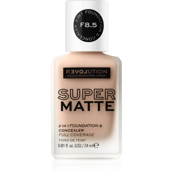 Revolution Relove Super Matte Foundation machiaj matifiant de lungă durată culoare F8.5 24 ml-ro