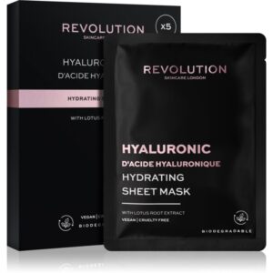 Revolution Skincare Hyaluronic Acid set de măști textile pentru hidratare intensa 5 buc-ro