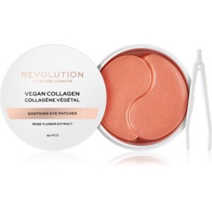 Revolution Skincare Rose Gold Vegan Collagen masca hidrogel pentru ochi cu efect calmant 60 buc-ro