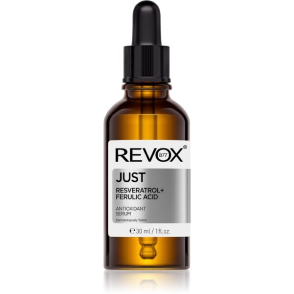 Revox B77 JUST Resveratrol + Ferulic Acid ser antioxidant pentru față și gât 30 ml-ro