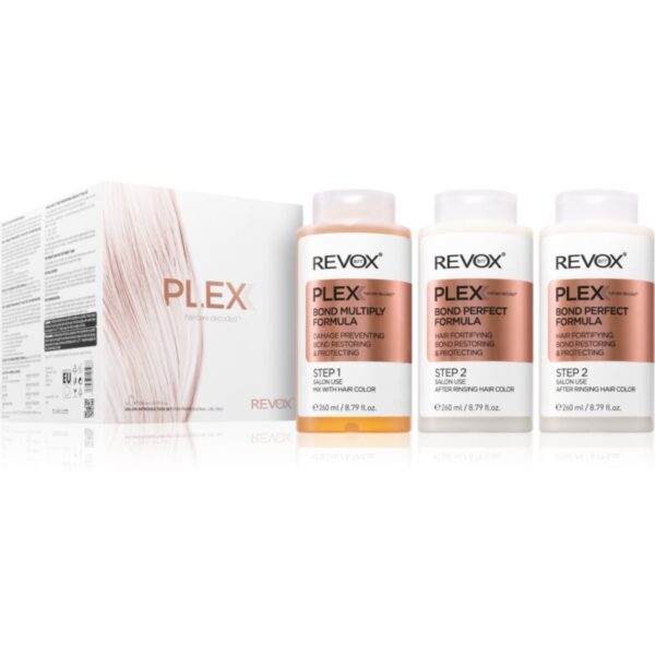 Revox B77 Plex Hair Rebuilding System Professional Set set pentru par vopsit si deteriorat pentru uz profesonial 3x260 ml-Țena