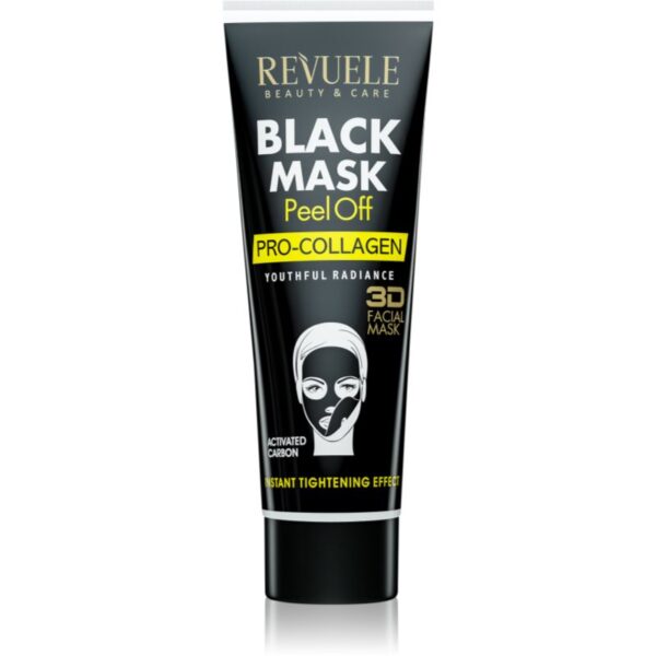 Revuele Black Mask Peel Off Pro-Colagen mască exfoliantă pentru fermitatea pielii 80 ml-Țena