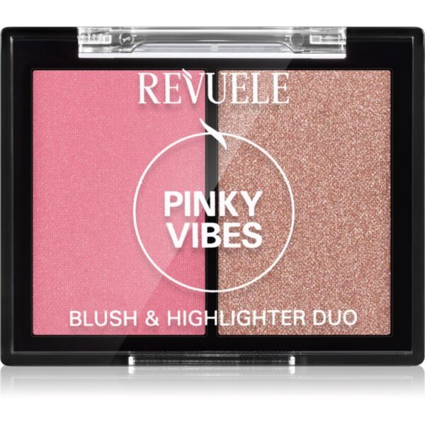 Revuele Blush & Highlighter Duo blush pentru iluminare culoare Pinky Vibes 8 g-ro