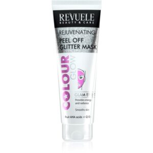 Revuele Colour Glow Rejuvenating Peel off Glitter Mask mască exfoliantă pentru intinerirea pielii 80 ml-ro