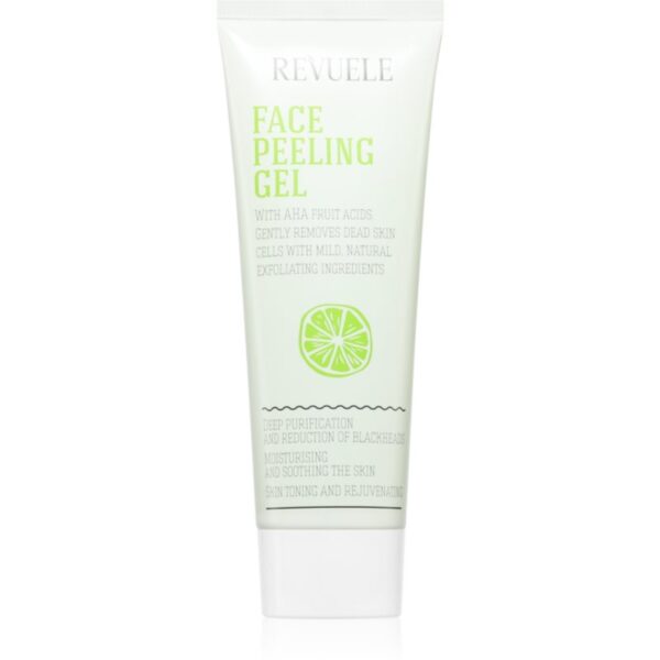 Revuele Face Peeling Gel AHA Fruit Acids demachiant cu efect de peenling impotriva punctelor negre 80 ml-Țena