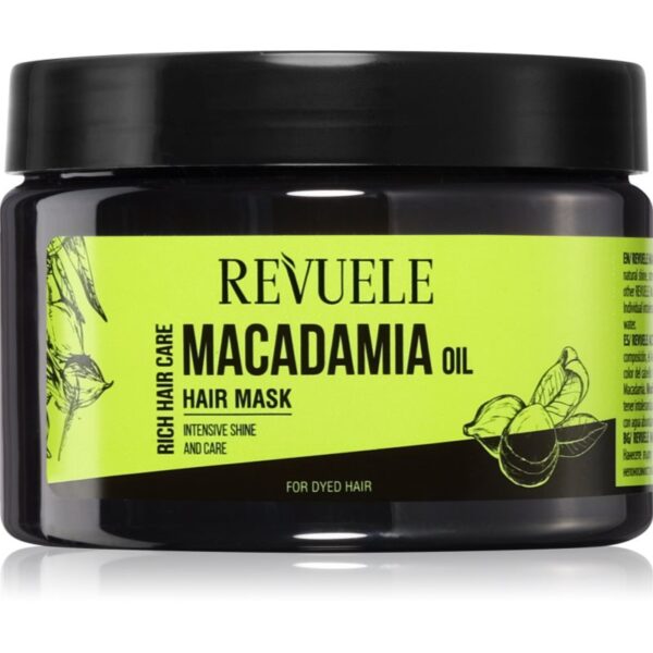 Revuele Macadamia Oil Hair Mask mască hrănitoare pentru păr vopsit 360 ml-Țena