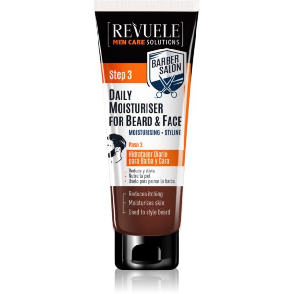 Revuele Men Care Solutions Barber Salon cremă hidratantă pentru față și barbă 80 ml-Țena