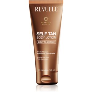Revuele Paradise Bronze Self Tan Body Lotion lotiune autobronzanta pentru bronzare graduala culoare Light To Medium 200 ml-Țena