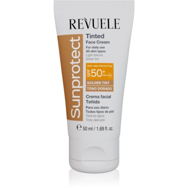 Revuele Sunprotect Tinted Face Cream crema protectoare cu efect de tonifiere SPF 50+ culoare Golden Tint 50 ml-Țena
