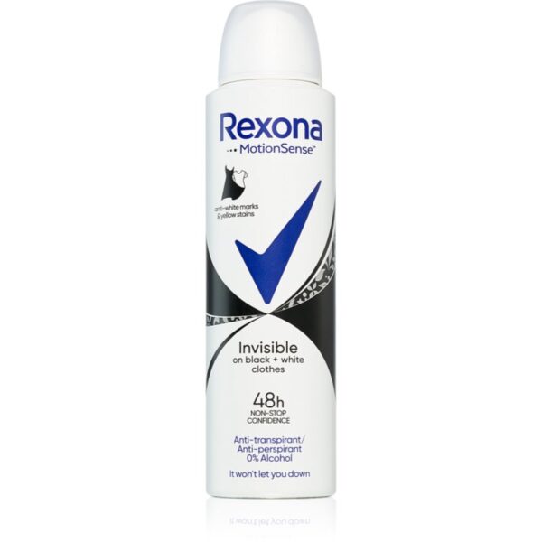 Rexona Invisible on Black + White Clothes Antiperspirant antiperspirant Spray (48h) 150 ml-ro