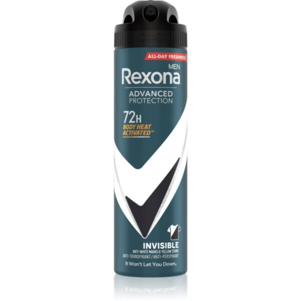 Rexona Men Advanced Protection antiperspirant împotriva petelor albe și galbene 72 ore pentru bărbați Invisible 150 ml-Țena