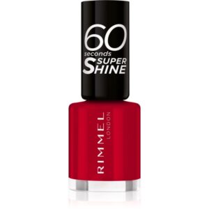 Rimmel 60 Seconds Super Shine lac de unghii culoare 313 Feisty Red 8 ml-ro