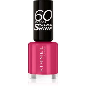 Rimmel 60 Seconds Super Shine lac de unghii culoare 323 Funtime Fuchsia 8 ml-Țena