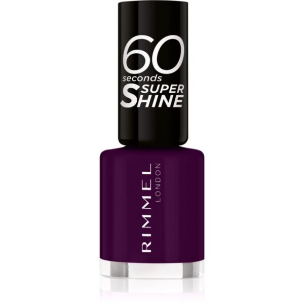 Rimmel 60 Seconds Super Shine lac de unghii culoare 345 Black Cherries 8 ml-ro