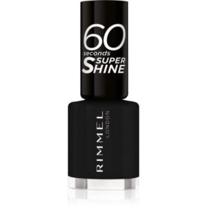 Rimmel 60 Seconds Super Shine lac de unghii culoare 900 Black 8 ml-ro