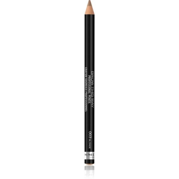 Rimmel Brow This Way creion pentru sprancene cu pensula culoare 003 Blonde 1
