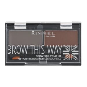 Rimmel Brow This Way paleta pentru machiaj sprancene culoare 003 Dark Brown 1