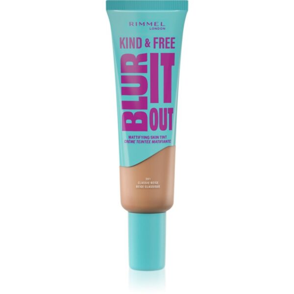 Rimmel Kind & Free Blur It Out machiaj ușor de hidratare SPF 20 culoare 201 Classic Beige 30 ml-Țena