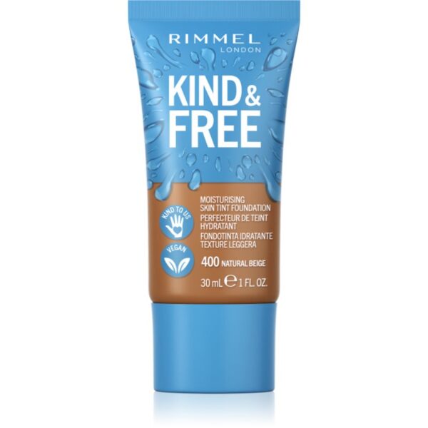 Rimmel Kind & Free machiaj ușor de hidratare culoare 400 Natural Beige 30 ml-ro