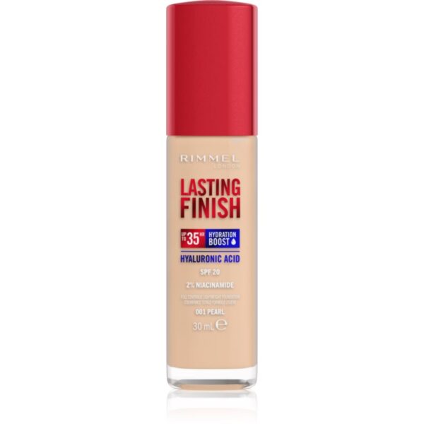 Rimmel Lasting Finish 35H Hydration Boost make up hidratant SPF 20 culoare 001 Pearl 30 ml-Țena