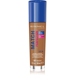 Rimmel Match Perfection fond de ten lichid SPF 20 culoare 501 Noisette 30 ml-Țena