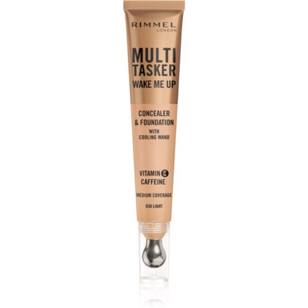 Rimmel Multi-Tasker Wake Me Up make-up si corector pentru o piele mai luminoasa culoare 30 Light 20 ml-ro