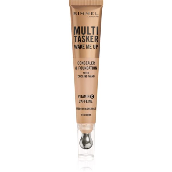 Rimmel Multi-Tasker Wake Me Up make-up si corector pentru o piele mai luminoasa culoare 40 Ivory 20 ml-ro