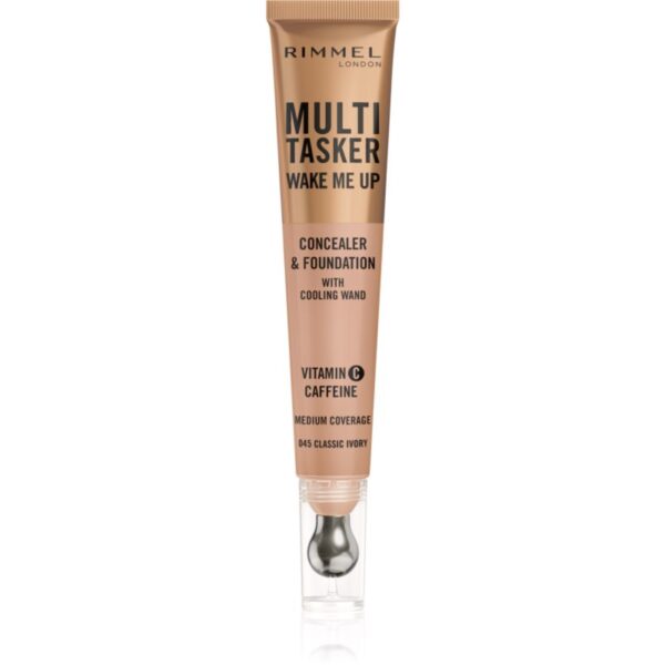 Rimmel Multi-Tasker Wake Me Up make-up si corector pentru o piele mai luminoasa culoare 45 Classic Ivory 20 ml-ro