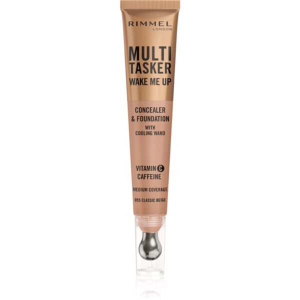 Rimmel Multi-Tasker Wake Me Up make-up si corector pentru o piele mai luminoasa culoare 55 Classic Beige 20 ml-ro