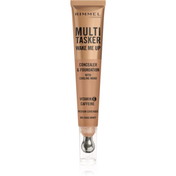 Rimmel Multi-Tasker Wake Me Up make-up si corector pentru o piele mai luminoasa culoare 65 Rose Honey 20 ml-ro