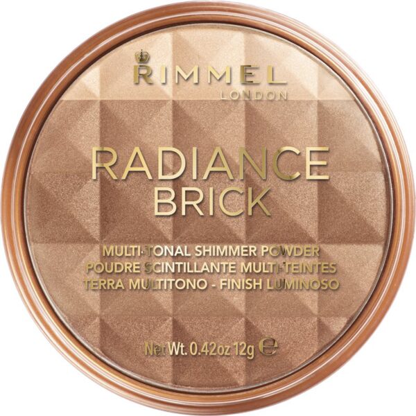 Rimmel Radiance Brick pulberi pentru evidentierea bronzului culoare 001 Light 12 g-ro