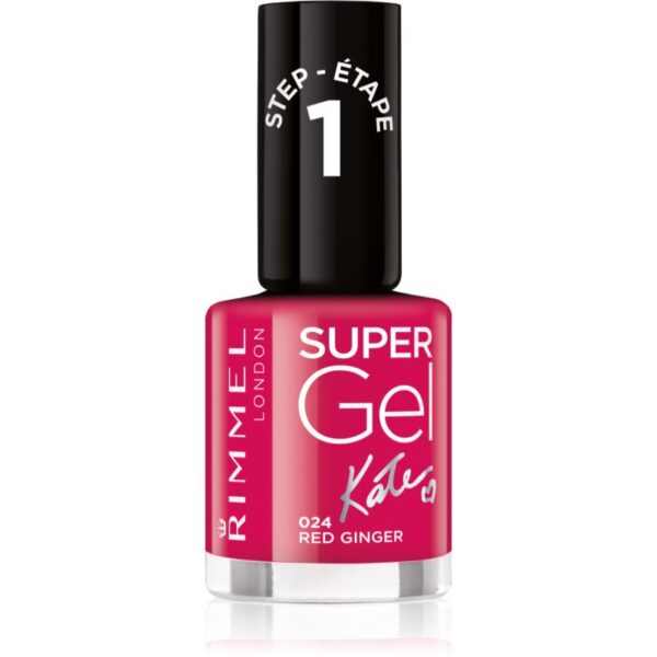 Rimmel Super Gel By Kate gel de unghii fara utilizarea UV sau lampa LED culoare 024 Red Ginger 12 ml-ro